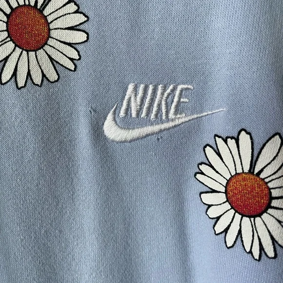 Nike Floral Hoodie blue and white size men’s XL - Picture 4 of 5